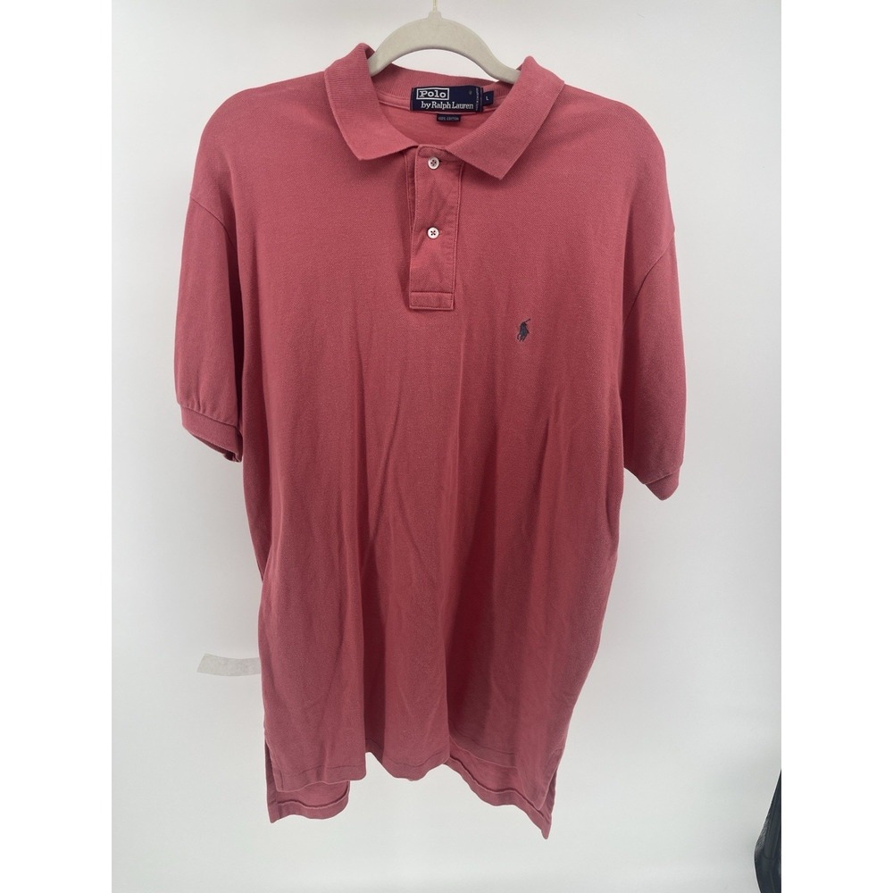 Polo Ralph Lauren Men's Pink Short Sleeve Classic Fit Polo Shirt Size L